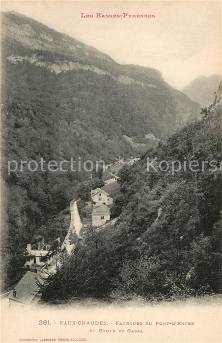 Les Eaux-Chaudes Faubourg du Pont d Enfer et Route de Gabas