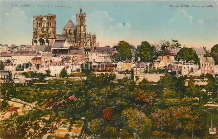 Laon Aisne Vue Generale et la Cathedrale