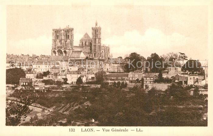 Laon Aisne Vue Generale et la Cathedrale