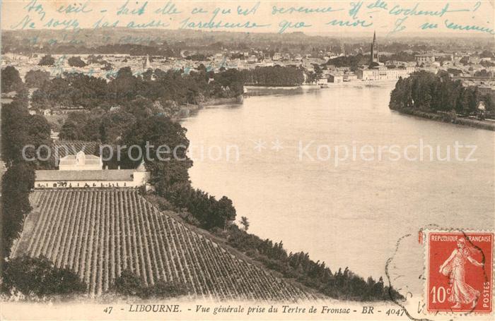Libourne Vue Generale prise du Tertre de Fronsac