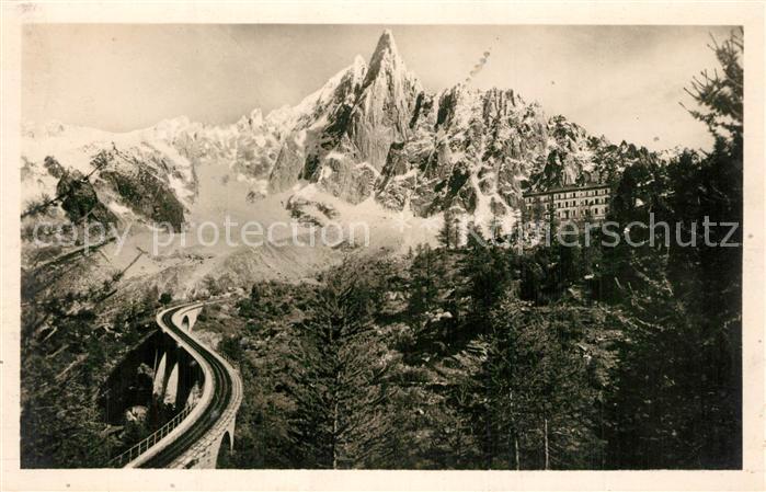 Chamonix Viaduc du Montenvers Hôtel de l'Aiguille du Drû Alpes
