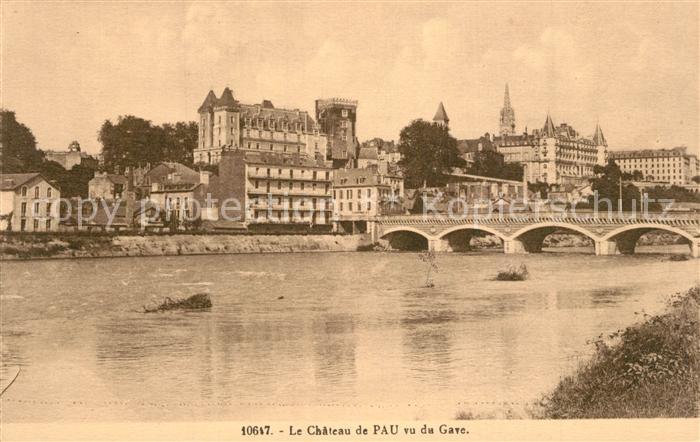 Pau 64 Chateau vu du Gave