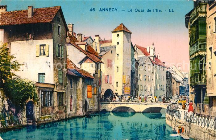 Annecy Haute-Savoie Quai de l'Ile