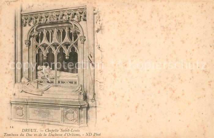 Dreux Chapelle Saint Louis Tombeau du Duc et de la Duchesse d Orléans