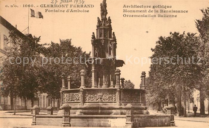 Clermont Ferrand Puy de Dome Fontaine d Amboise Monument de la Renaissance