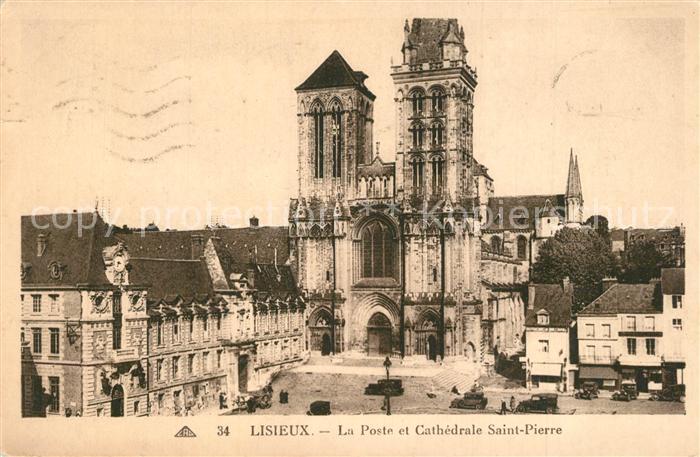Lisieux La Poste et Cathedrale Saint Pierre