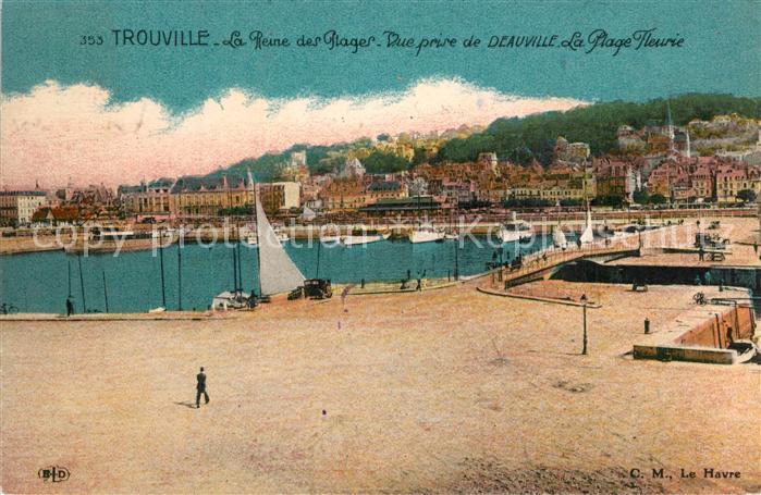Trouville-sur-Mer La Reine des Plages vue prise de Deauville Plage Fleurie