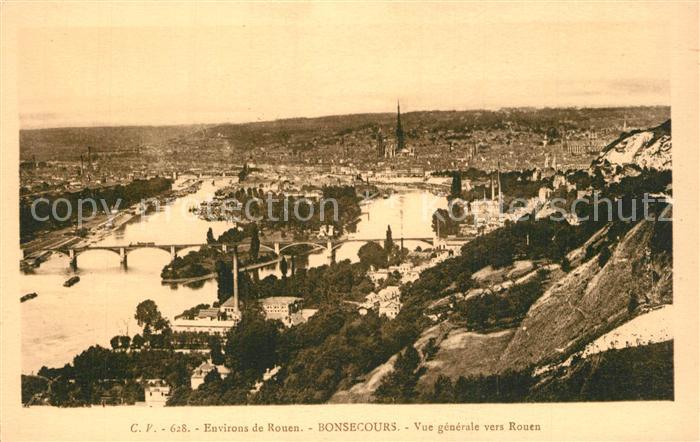Bonsecours 76 Vue Generale vers Rouen
