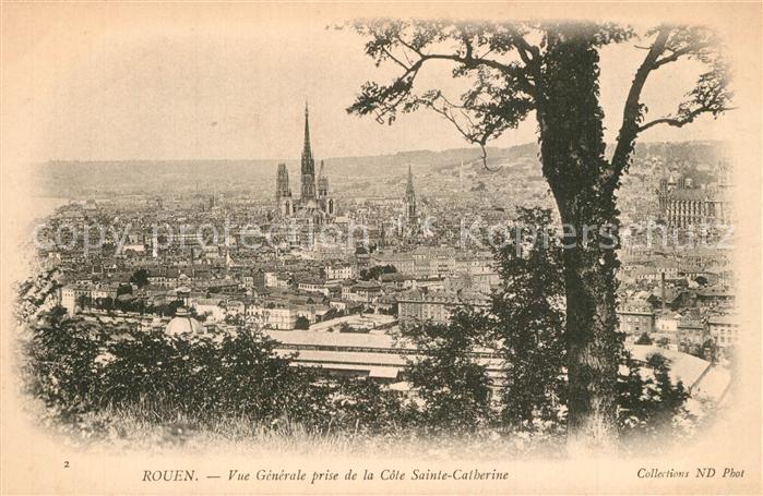 Rouen Vue Generale prise de la Côte Sainte Ca