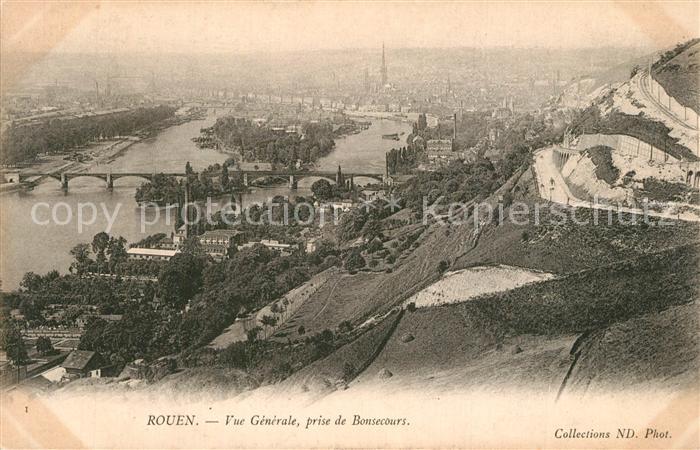 Rouen Vue Generale prise de Bonsecours