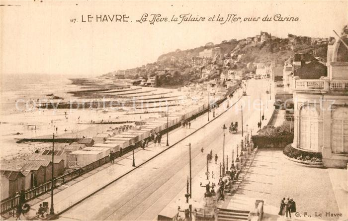 Le Havre Pointe de la Hève les falaises plage et la mer vues du casino