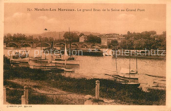 Les Mureaux Le grand bras de la Seine au grand pont