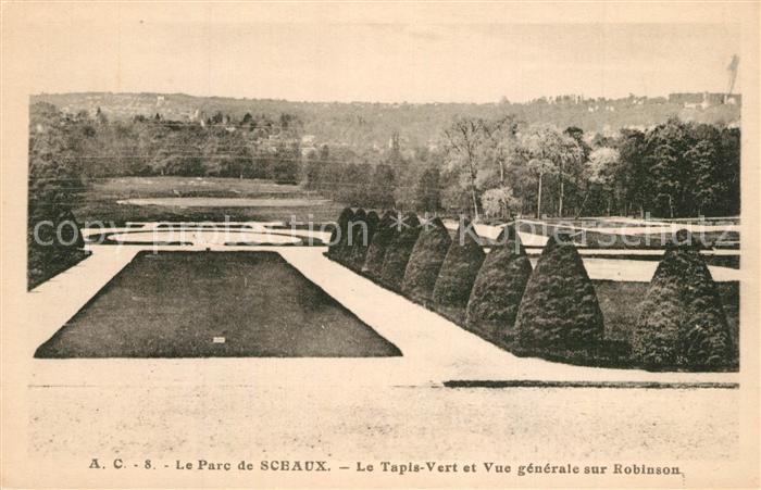 Sceaux Seine Le parc tapis vert vue Generale sur Robinson