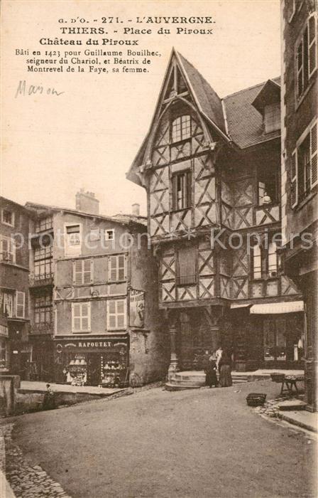 Thiers Place du Piroux Chateau du Piroux