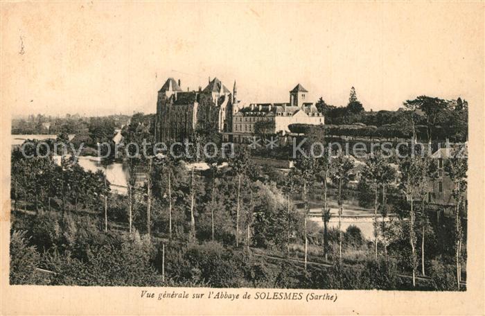 Solesmes Sarthe Vue Generale sur l'Abbaye