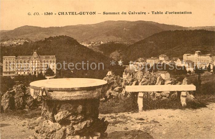 Chatel-Guyon Sommet du Calvaire table d orientation