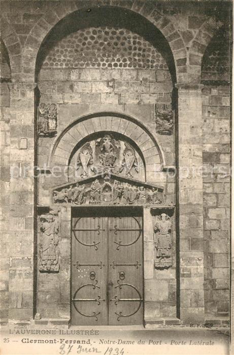 Clermont-Ferrand Basilique Notre Dame du Port Porte Latérale