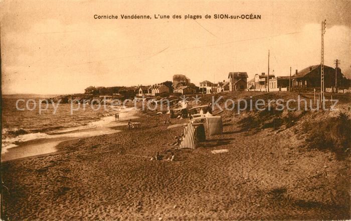 Sion sur Ocean Corniche vendéenne Plage