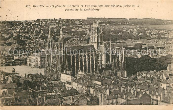 Rouen Eglise Saint Ouen vue sur Bihorel prise de la Flèche de la Cathedrale