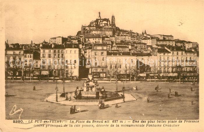 Le Puy-en-Velay Place du Breuil Monumentale Fontaine Crozatier