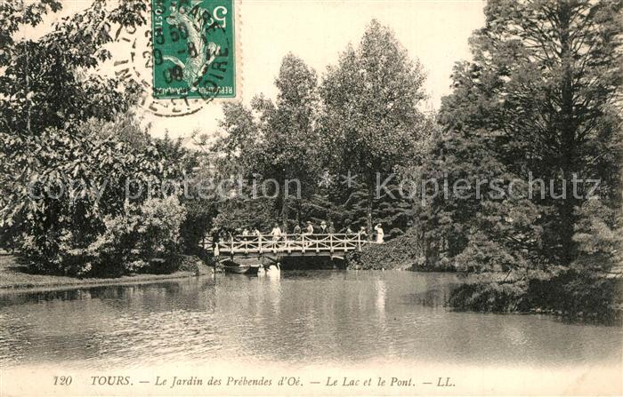 Tours Indre-et-Loire Jardin des Prebendes d Oé Lac Pont
