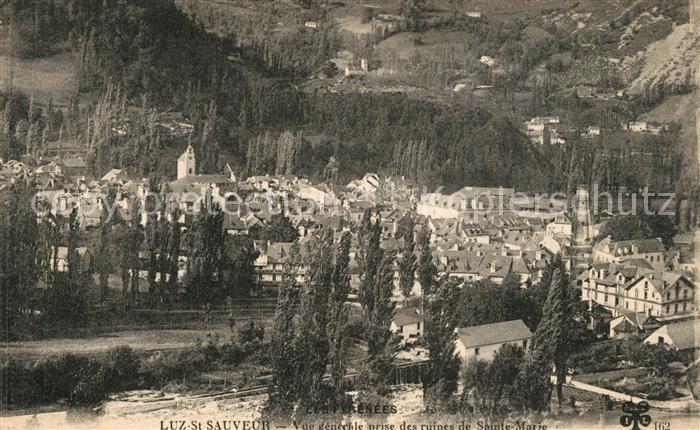 Luz-Saint-Sauveur Hautes Pyrenees Vue Generale prise des ruines de Sainte Marie