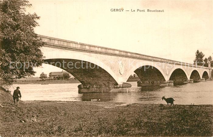 Gergy Pont Boucicaut sur la Saône