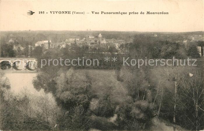 Vivonne Vue panoramique prise de Monverdon