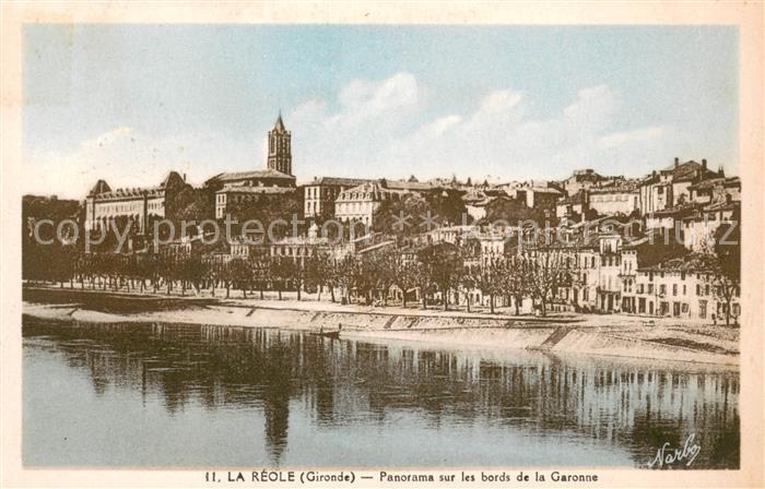 La Reole Panorama sur les bords de la Garonne