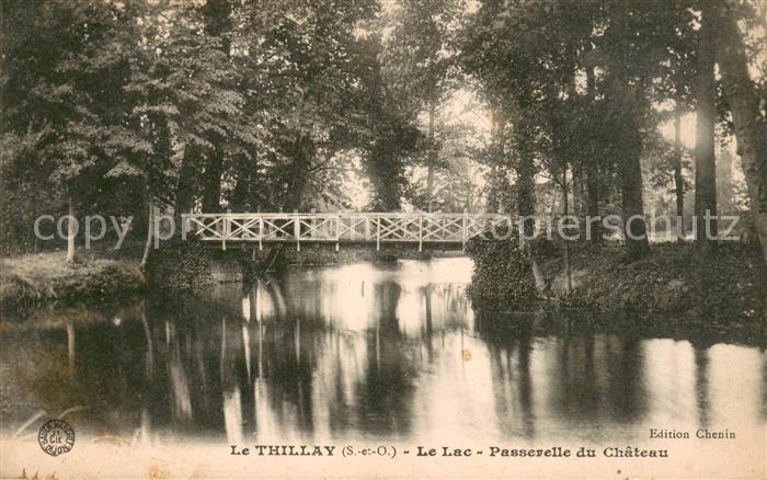 Le Thillay Le Lac Passerelle du Chateau