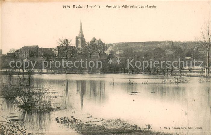 Redon Vue de la Ville prise des Marais