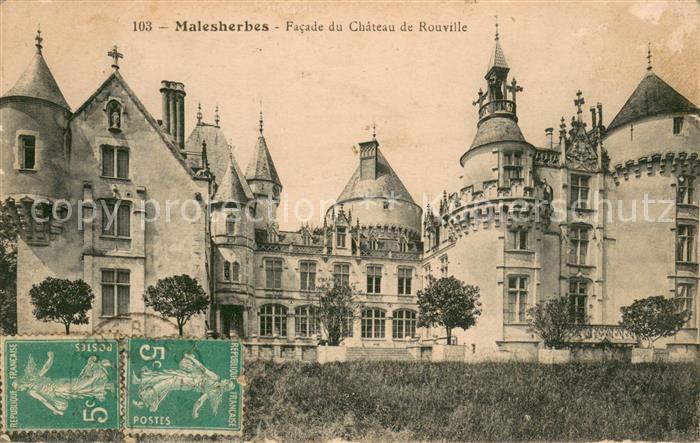 Malesherbes Facade du Chateau de Rouville