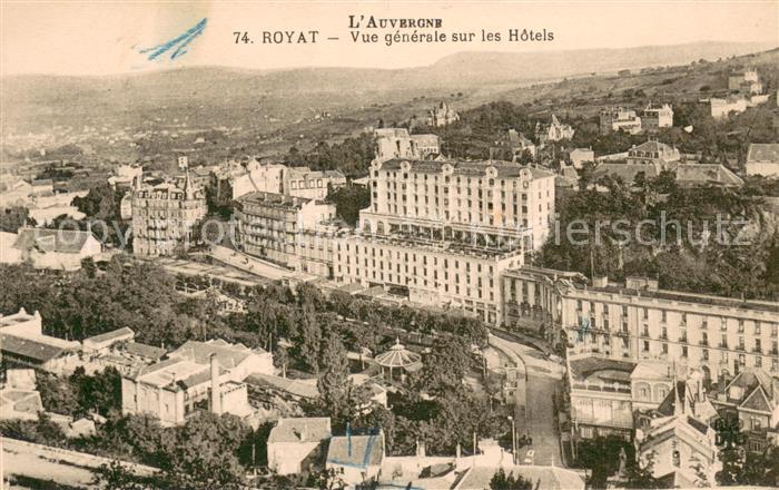 Royat les Bains Vue generale sur les Hotels