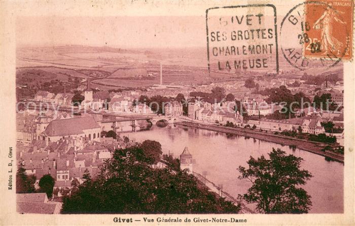 Givet Ardennes Vue generale de Givet Notre Dame