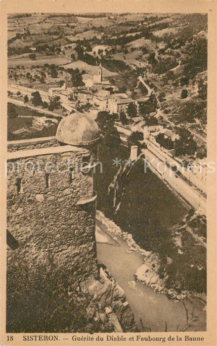 Sisteron Guerite du Diable et Faubourg de la Baune