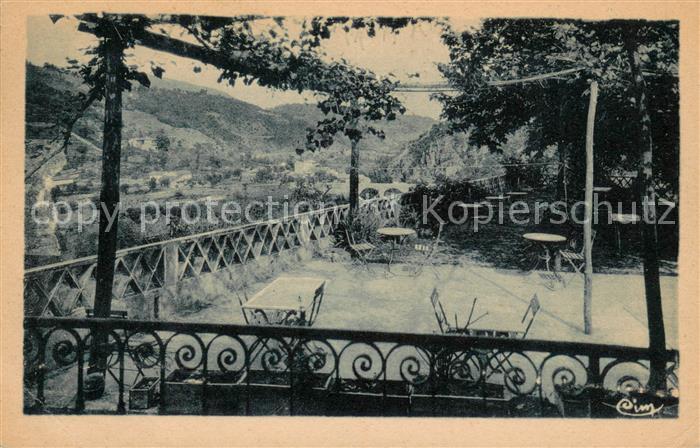 Neyrac-les-Bains Terrasse de l’Hotel Combe et Vallee de l'Ardeche