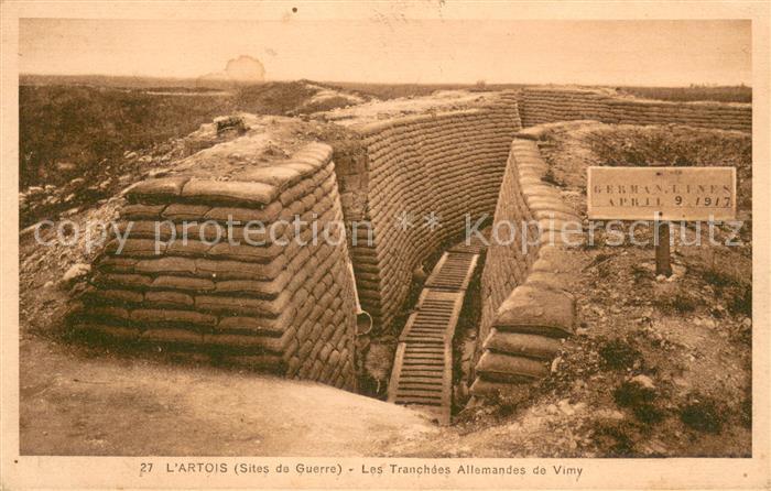 Artois Les Tranchees Allemandes de Vimy