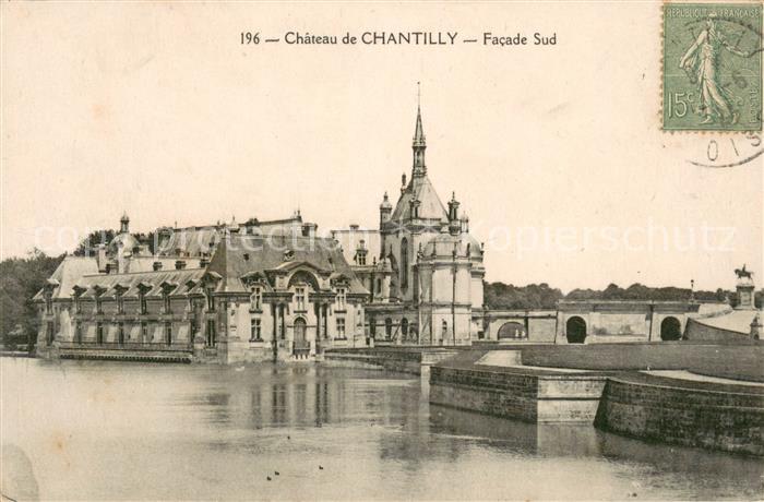 Chantilly Oise Chateau de Chantilly Facade Sud