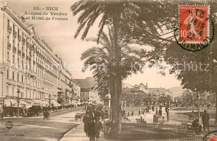 Nice Alpes Maritimes Avenue de Verdun et Hotel de France
