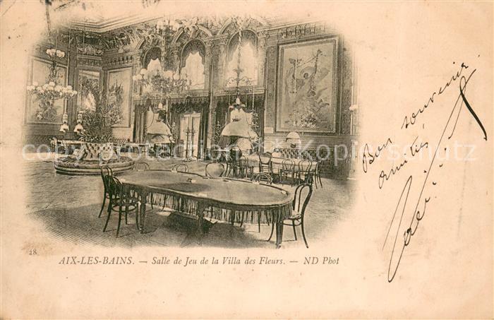 Aix-les-Bains Salle de Jeu de la Villa des Fleurs