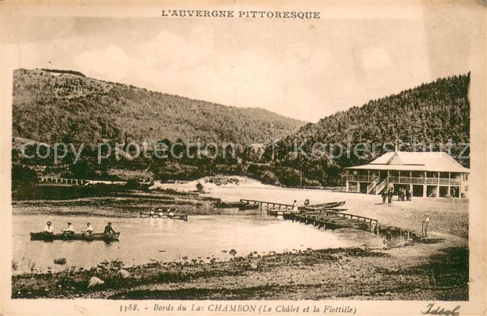 Chambon Charente-Maritime Bords du Lac Chambon Le Chalet et la Flottille