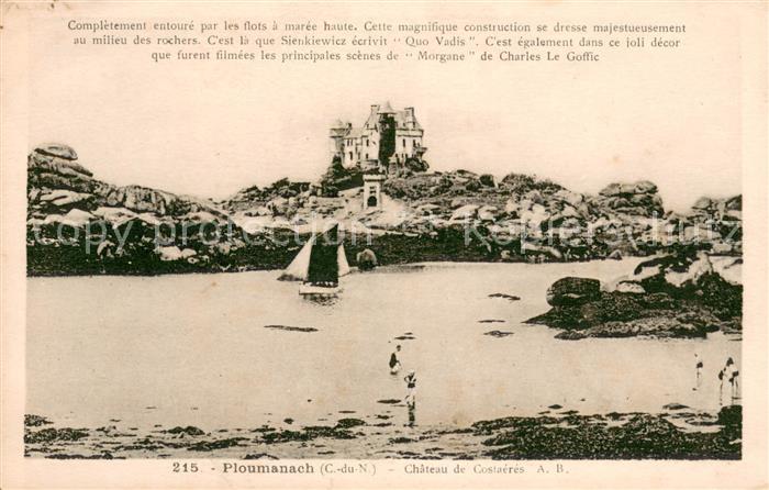 Ploumanach Completement entoure par les flots a maree haute