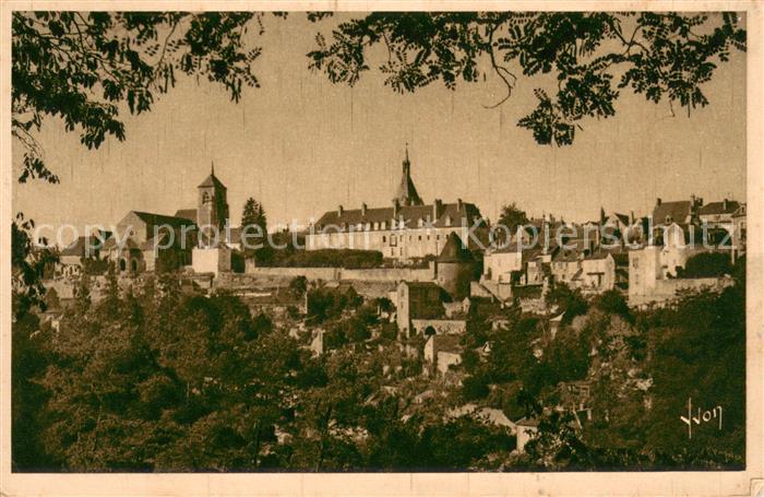 Avallon La ville vue du plateau des Chaumes