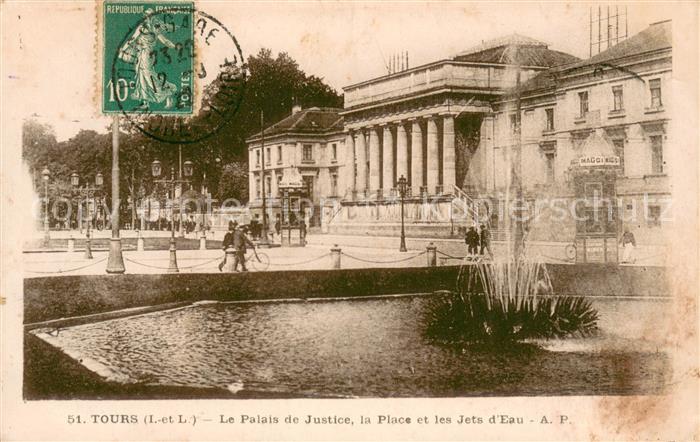 Tours Indre-et-Loire Le Palais de Justice la Place et les Je