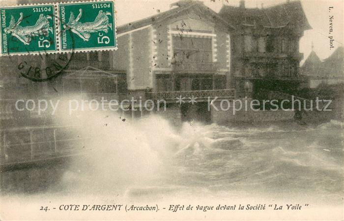 Arcachon Gironde Effet de vague devant la Societe La Voi