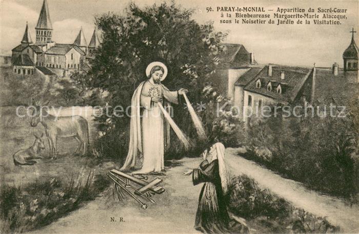 Paray-le-Monial Apparition du Sacre Coeur a la Bienbearense Marguerite Marie Ala