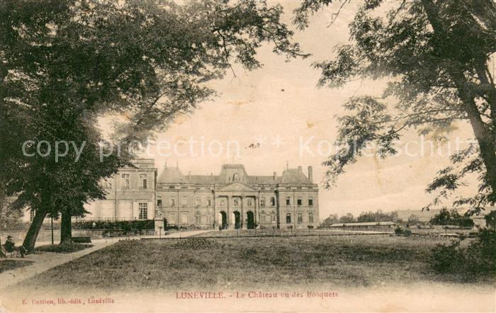 Luneville Le Chateau vue des Bosquets