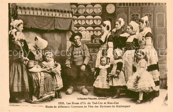 Quimper Les Noces d’Or du Tad Coz et Man Coz Etude de Differents Costumes de Fet