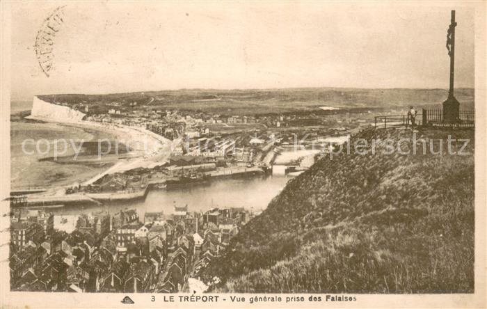 Le Treport Vue generale prise des Falaises