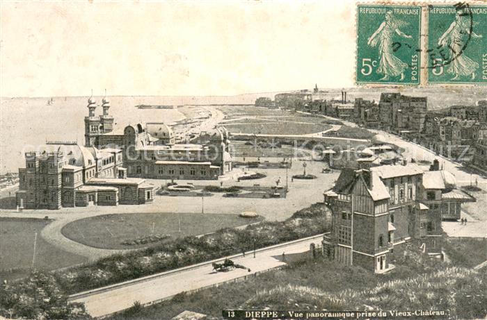Dieppe 76 Vue panoramique prise du Vieux Chateau